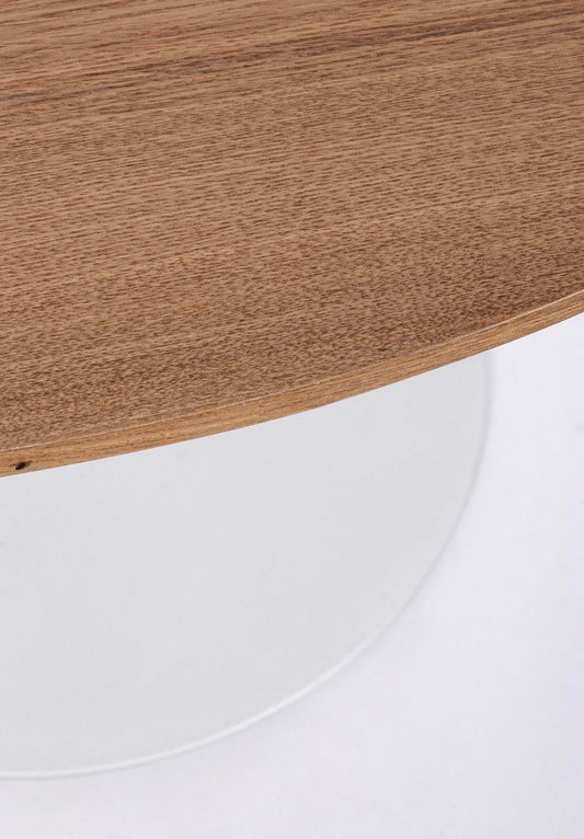 tavolo bloom rovere tondo 100×75 cm, dettaglio della struttura in legno o metallo