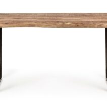 Tavolo ELMER in legno di acacia e gambe in acciaio nero, 180×90 cm