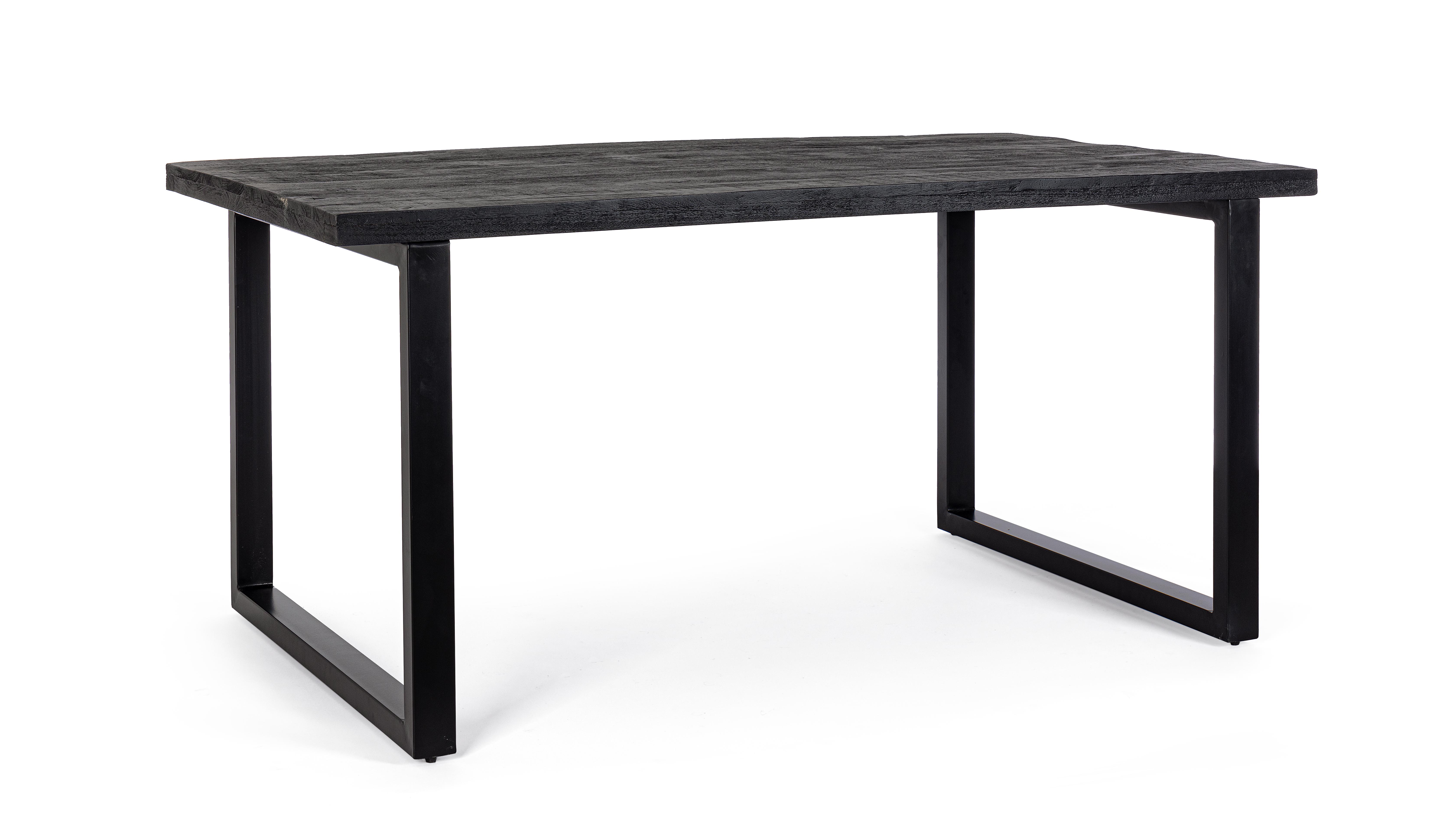tavolo hastings rettangolare in legno di mango e base antracite acciaio 160×90 cm, tavolo elegante adatto a sala da pranzo o...