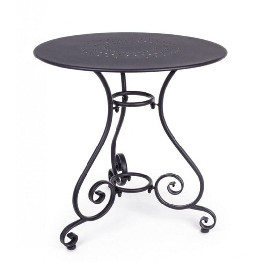 tavolo etienne in acciaio antracite ø70 cm, tavolo da giardino perfetto per pranzi all’aperto