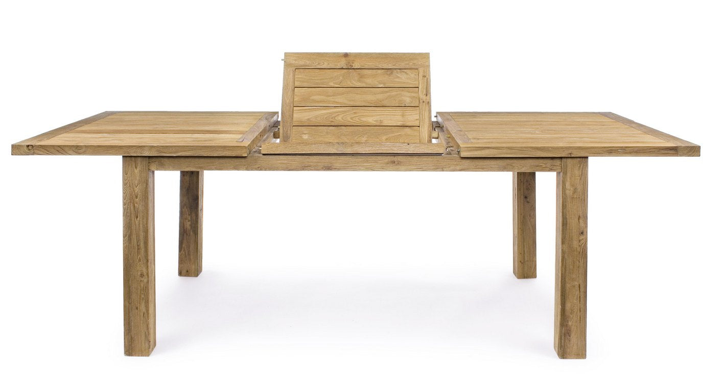 tavolo allungabile bounty in legno teak riciclato 160×95 – 220×95 cm, facile da pulire e da spostare all’occorrenza