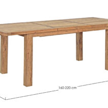 Tavolo allungabile BOUNTY in legno teak riciclato 160×95 – 220×95 cm