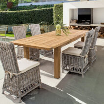 Tavolo allungabile BOUNTY in legno teak riciclato 180×100 – 250×100 cm