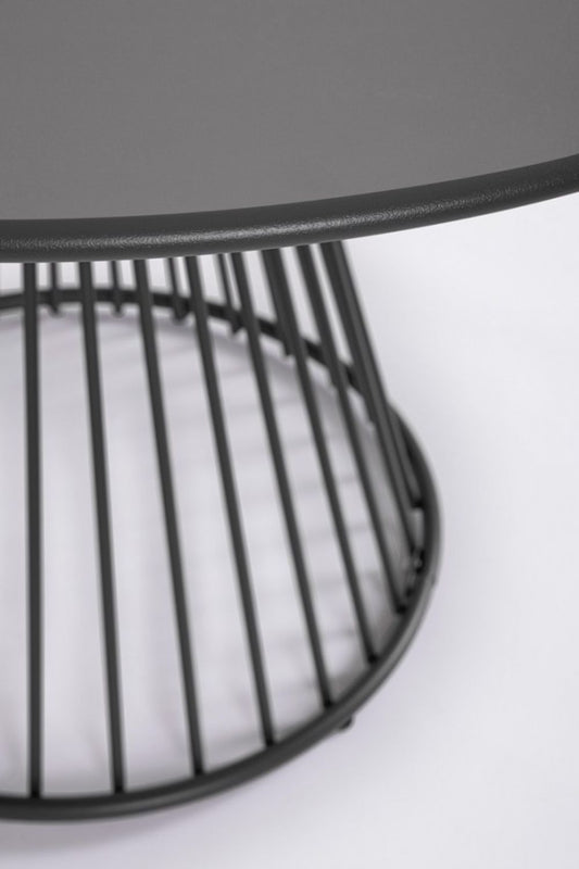 tavolo rotondo austin in acciaio antracite ø 120 cm, dettaglio dei materiali trattati per uso esterno