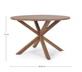 tavolo dublino piano rotondo ø120×75 cm, dettaglio dei materiali trattati per uso esterno