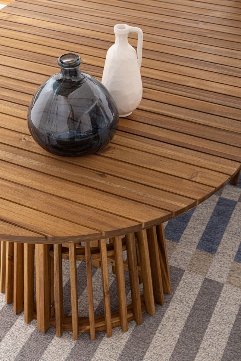 tavolo ovale rodano in legno acacia 220×100 cm, facile da pulire e da spostare all’occorrenza