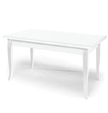tavolo santa croce in legno bianco allungabile 120×80 cm – 200×80 cm, tavolo elegante adatto a sala da pranzo o cucina