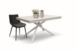 tavolo volpaia in legno, finitura bianco frassinato e metallo verniciato bianco, allungabile 160×90 cm – 210×90 cm, tavolo...
