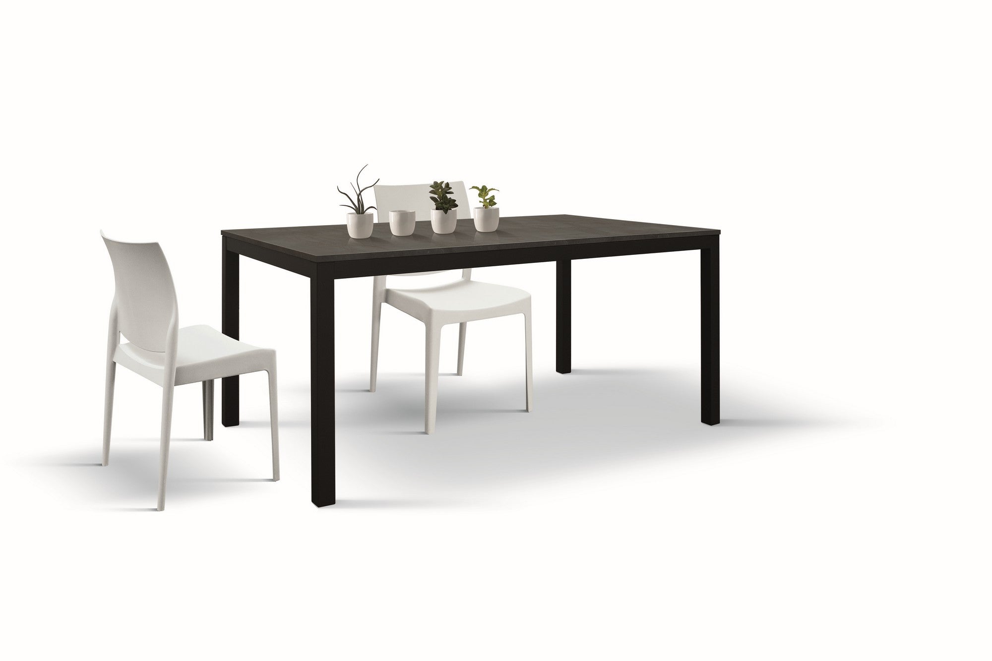 tavolo tropea in legno, finitura acciaio ossidato e metallo verniciato antracite, allungabile 160×90 cm – 220×90 cm, tavolo...