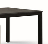 tavolo tropea in legno, finitura acciaio ossidato e metallo verniciato antracite, allungabile 160×90 cm – 220×90 cm,...