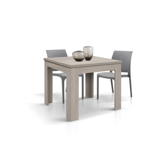 tavolo lipari finitura olmo perla allungabile a libro 90×90 cm – 180×90 cm, tavolo elegante adatto a sala da pranzo o cucina