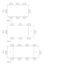 Tavolo BEVERLY HILLS in vetroceramica effetto marmo statuario e metallo verniciato antracite, allungabile 160×90 cm – 240×90 cm