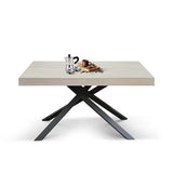 tavolo forte dei marmi olmo perla allungabile con base antracite 160×90 cm – 240×90 cm, tavolo elegante adatto a sala da...