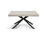 tavolo camaiore in legno, finitura olmo perla e base a x in metallo antracite, allungabile 140×90 cm – 220×90 cm, tavolo...