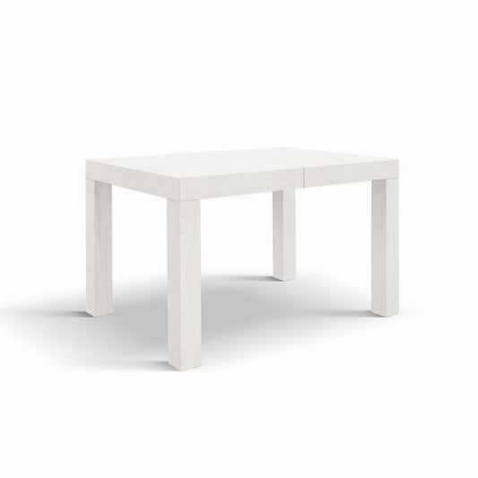 tavolo barolo in legno, finitura bianco frassinato, allungabile 120×80 cm – 200×80 cm, tavolo elegante adatto a sala da...