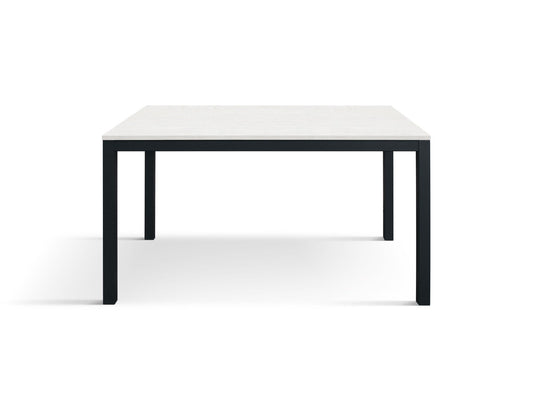 tavolo ravenna in legno finitura bianco anticato e struttura in metallo grigio antracite 110×68 cm, tavolo elegante adatto a...