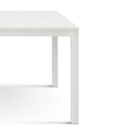 tavolo ravenna in legno bianco anticato e struttura in metallo bianco 110×68 cm, dettaglio della struttura in legno o metallo