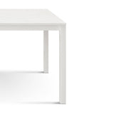 tavolo ravenna in legno bianco anticato e struttura in metallo bianco 110×68 cm, dettaglio della struttura in legno o metallo