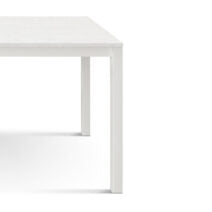 Tavolo RAVENNA in legno bianco anticato e struttura in metallo bianco 110×68 cm