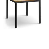 tavolo ravenna in legno finitura rovere rustico e struttura in metallo grigio antracite 80×80 cm, dettaglio della struttura...