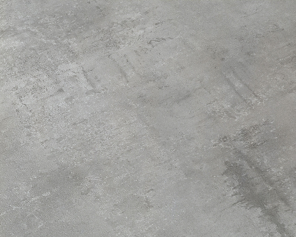 tavolo ravenna in legno finitura grigio cemento e struttura in metallo bianco 80×80 cm, ideale per ospitare pranzi o riunioni