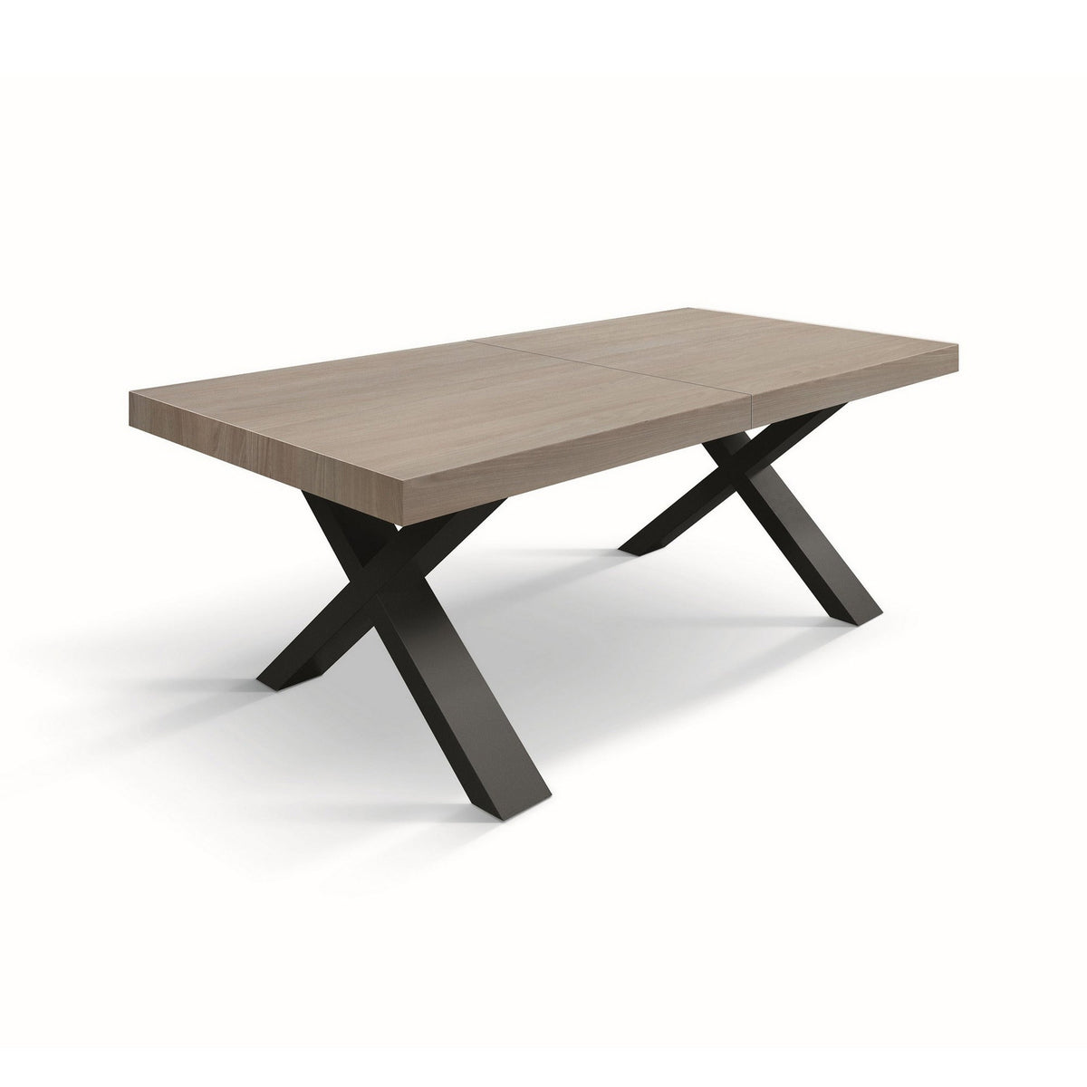 tavolo allungabile amalfi in legno effetto olmo perla e gambe a x antracite, allungabile 160×90 cm – 240×90 cm, tavolo...