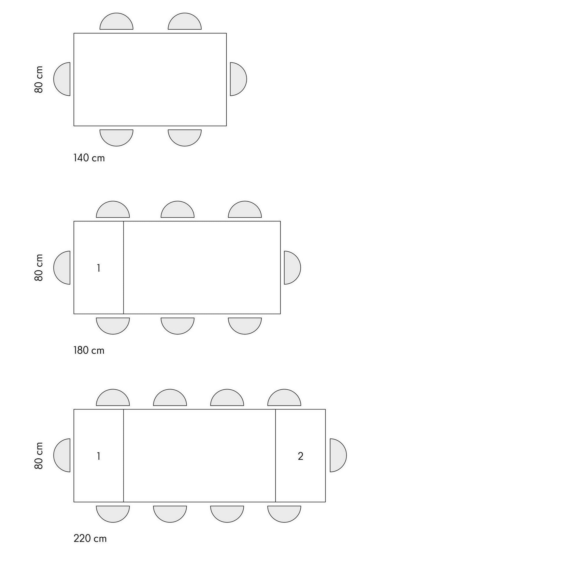 tavolo positano in legno effetto rovere e gambe antracite, allungabile 140×80 cm – 220×80 cm, tavolo stabile con finiture...