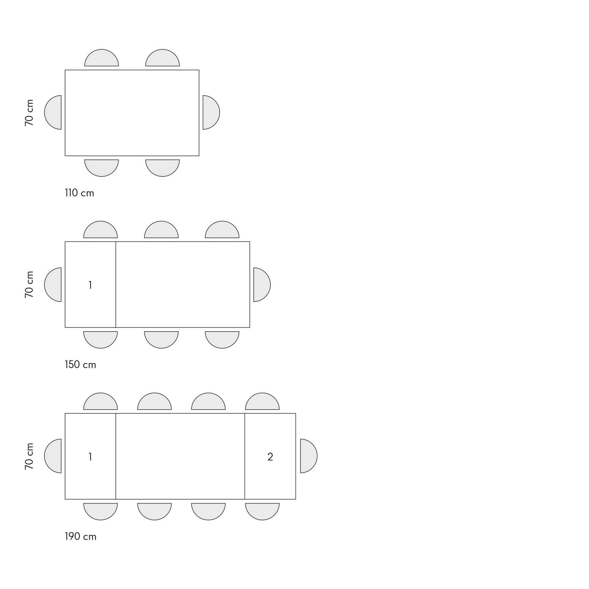 tavolo positano in legno effetto rovere e gambe antracite, allungabile 110×70 cm – 190×70 cm, superficie resistente e facile...