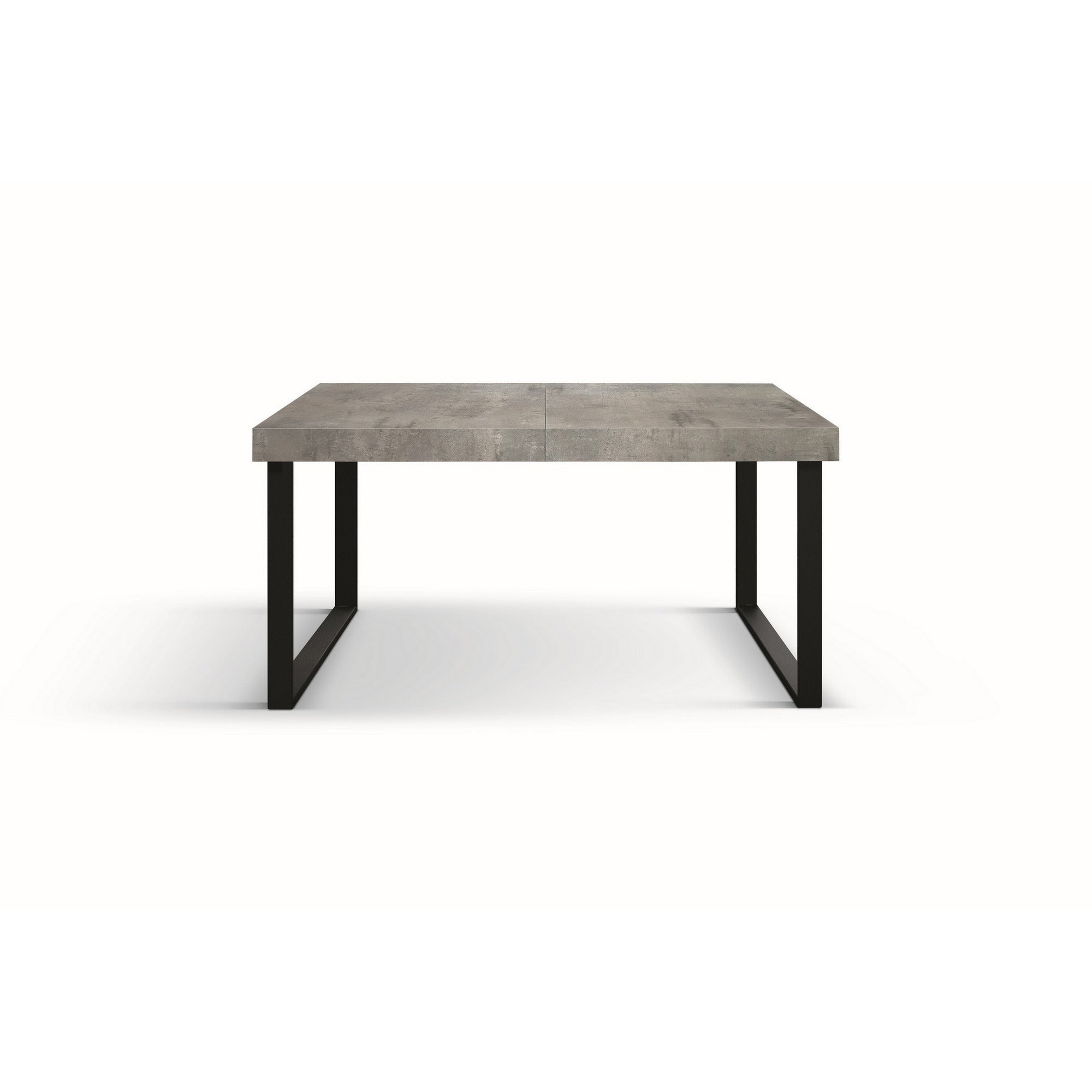 tavolo cinquale in legno, finitura grigio cemento con gambe in metallo antracite, allungabile 140×90 cm – 220×90 cm, tavolo...
