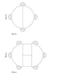 tavolo rotondo pantelleria in legno effetto grigio cemento con base a x in metallo antracite, allungabile ⌀120 cm – ⌀170 cm,...