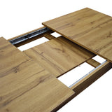 tavolo zagabria in legno, finitura rovere rustico, allungabile 120×80 cm – 160×80 cm, tavolo stabile con finiture curate