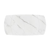 tavolo bonifacio in ceramica bianco statuario e base in metallo verniciato nero, allungabile 120×88 cm – 180×88 cm, tavolo...