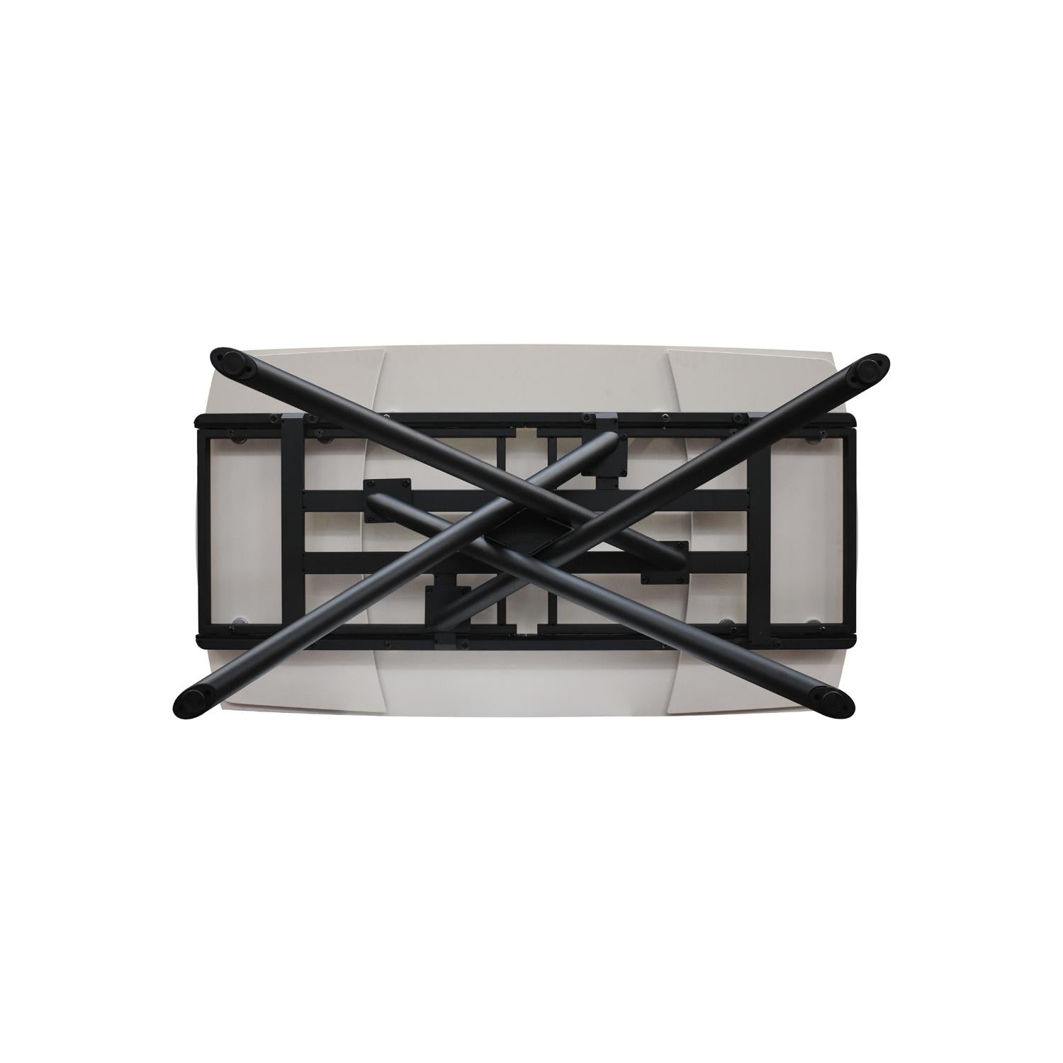 tavolo bonifacio in ceramica bianco statuario e base in metallo verniciato nero, allungabile 140×90 cm – 200×90 cm,...