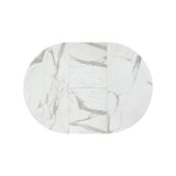 tavolo rotondo pantelleria in legno, finitura bianco statuario e gambe in metallo nero, allungabile ø120xh75,3 cm –...