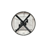 tavolo rotondo pantelleria in legno, finitura bianco statuario e gambe in metallo nero, allungabile ø120xh75,3 cm –...