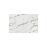 tavolo lipari in legno, finitura bianco statuario e base bianca, allungabile 140×90 cm – 220×90 cm, design moderno per...