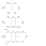 tavolo lipari in legno, finitura bianco statuario e base bianca, allungabile 140×90 cm – 220×90 cm, superficie resistente e...