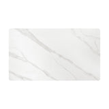 tavolo aleria in ceramica, effetto marmo bianco e gambe in metallo verniciato nero, fisso 140x80x76 cm, superficie...