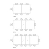 tavolo carrara in legno, finitura bianco frassinato e base in metallo verniciato antracite, allungabile 180×90 cm – 260×90...