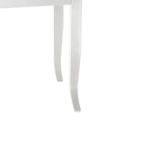 tavolo santa croce in legno bianco allungabile a libro 100×100 cm – 200×100 cm, vista ambientata con sedie abbinate