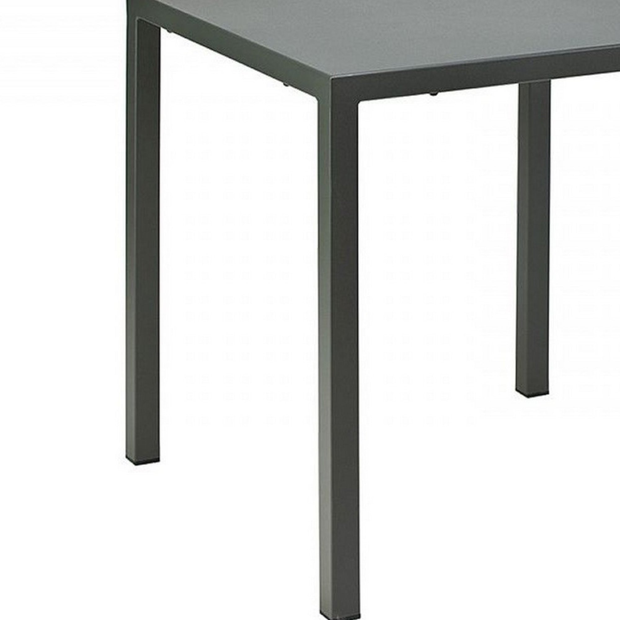 tavolo marsiglia in metallo antracite 70×70 cm, impilabile, dettaglio dei materiali trattati per uso esterno