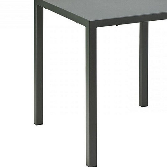 tavolo marsiglia in metallo antracite 70×70 cm, impilabile, dettaglio dei materiali trattati per uso esterno