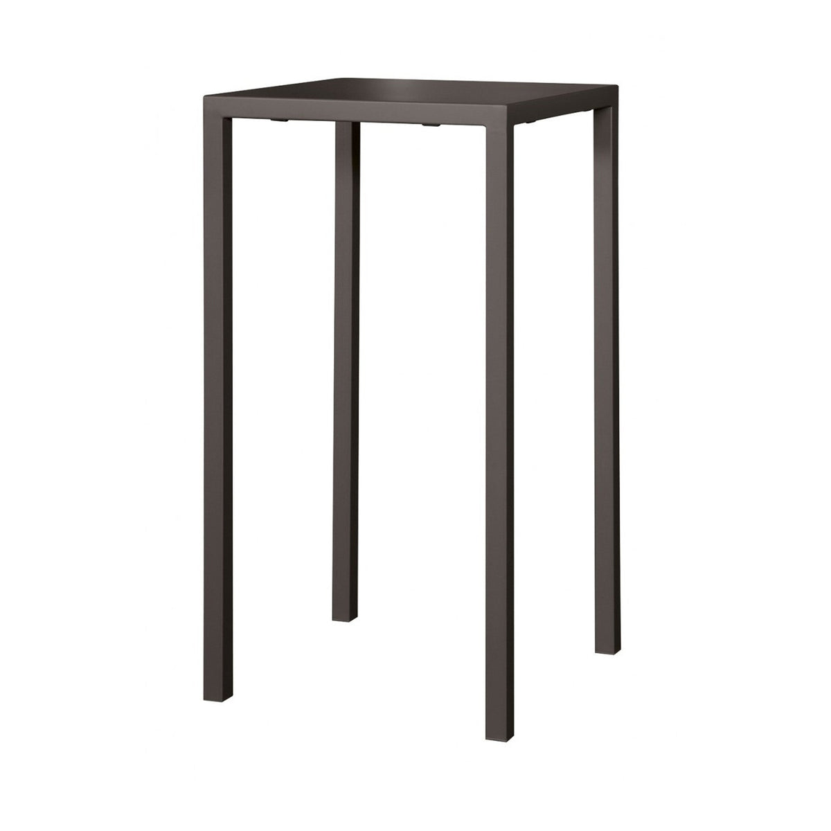 tavolo alto basilea in metallo antracite 70×70 cm, impilabile, tavolo da giardino perfetto per pranzi all’aperto