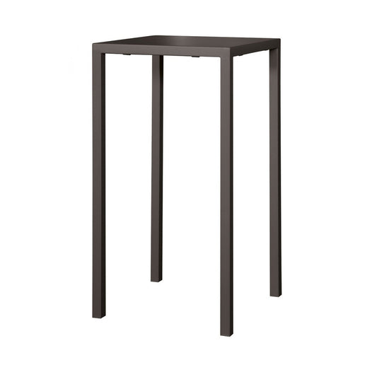 tavolo alto basilea in metallo antracite 70×70 cm, impilabile, dettaglio dei materiali trattati per uso esterno