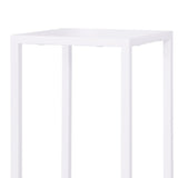 tavolo alto basilea in metallo bianco 70×70 cm, impilabile, dettaglio dei materiali trattati per uso esterno