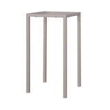 tavolo alto basilea in metallo tortora 70×70 cm, impilabile, tavolo da giardino perfetto per pranzi all’aperto