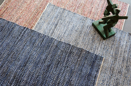 tappeto atlas bianco/blu, colore bianco/blu, taglia 160 x 230. materiali naturali e sostenibili per un comfort ecologico e duraturo