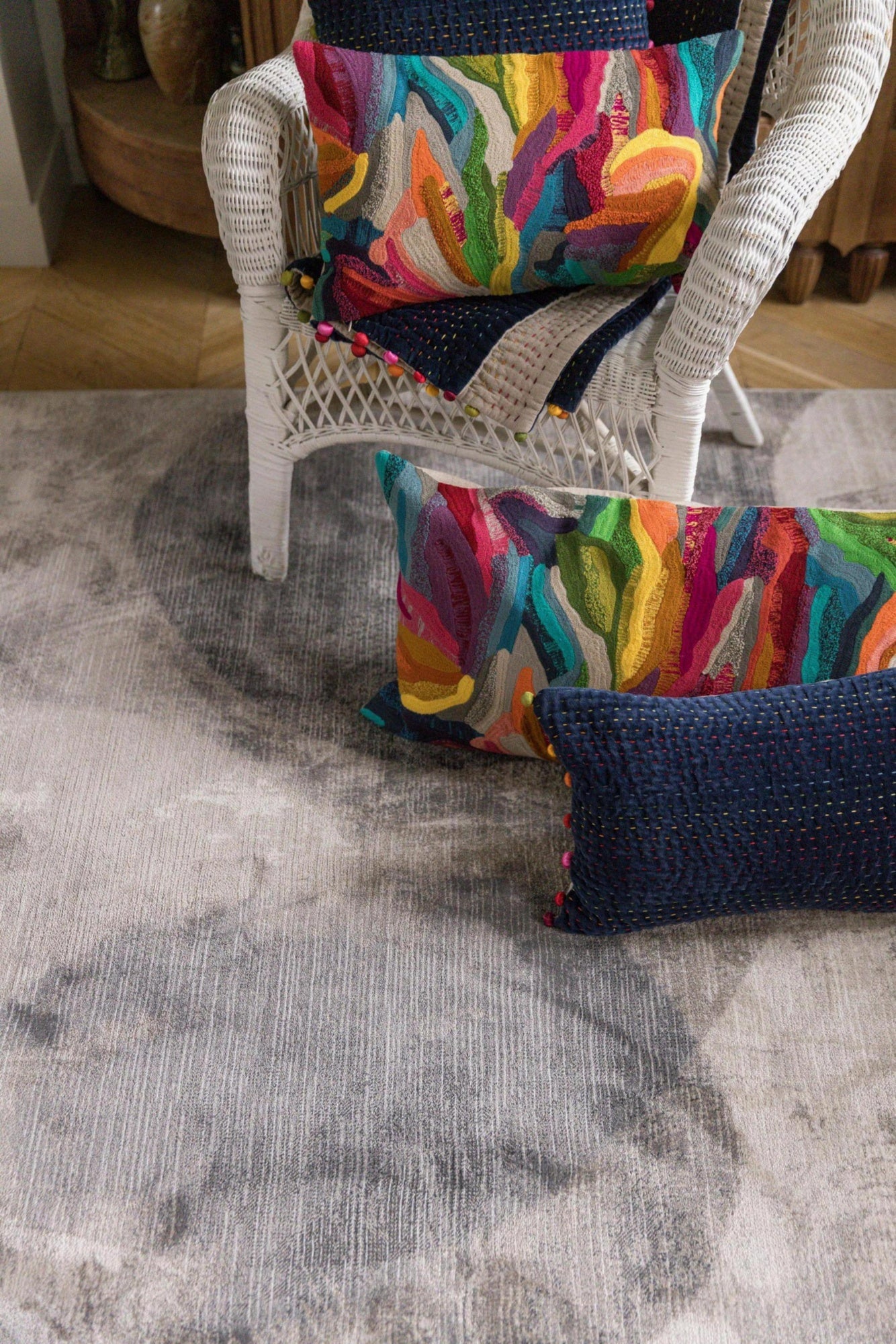 tappeto aloyse acciaio, colore acciaio, taglia 160 x 230. facili da pulire e mantenere, perfetti per la vita quotidiana