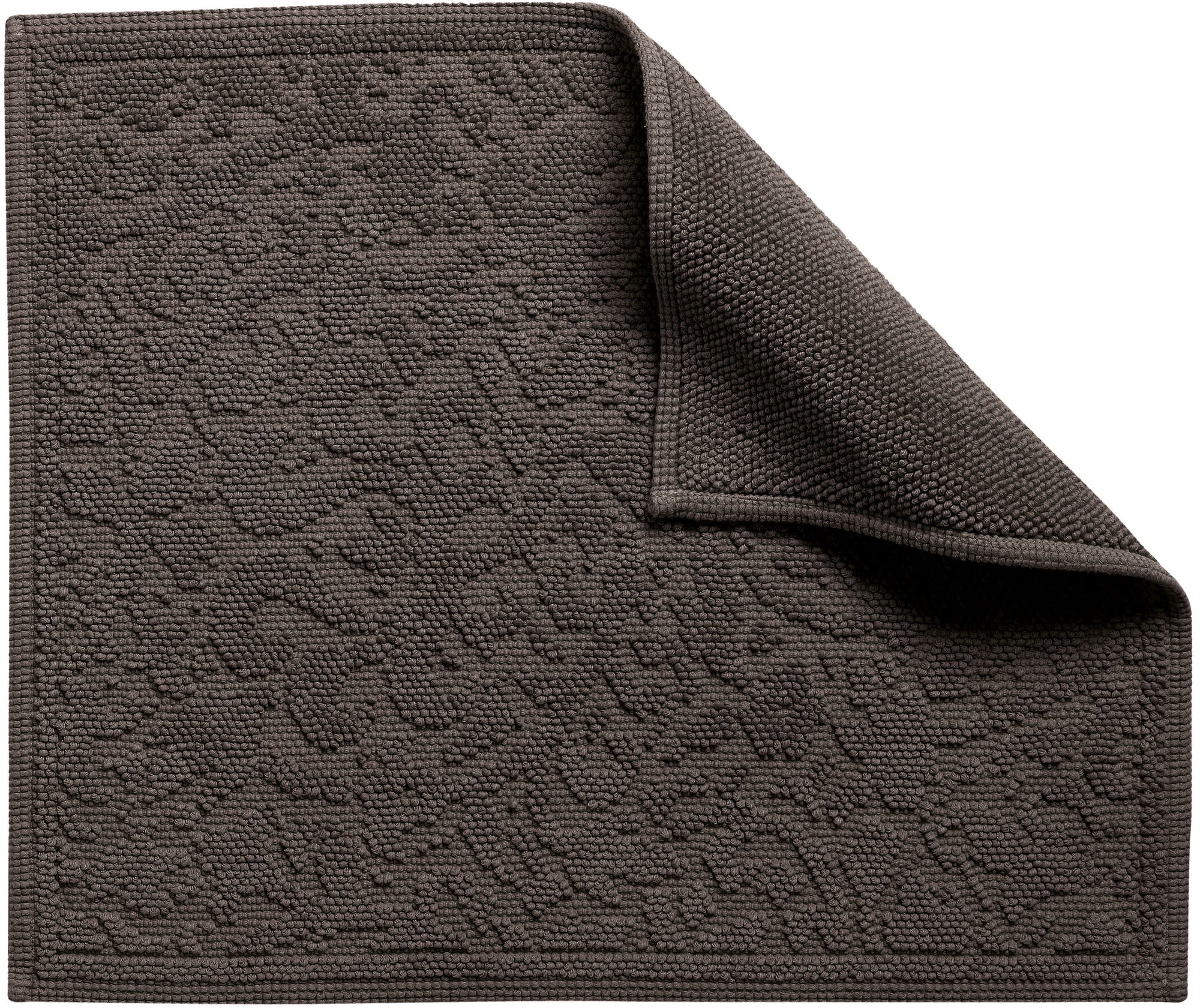 tappeto da bagno gilda carbone, colore carbone, taglia 54 x 64. in 100% cotone, garantisce comfort e assorbenza post-doccia