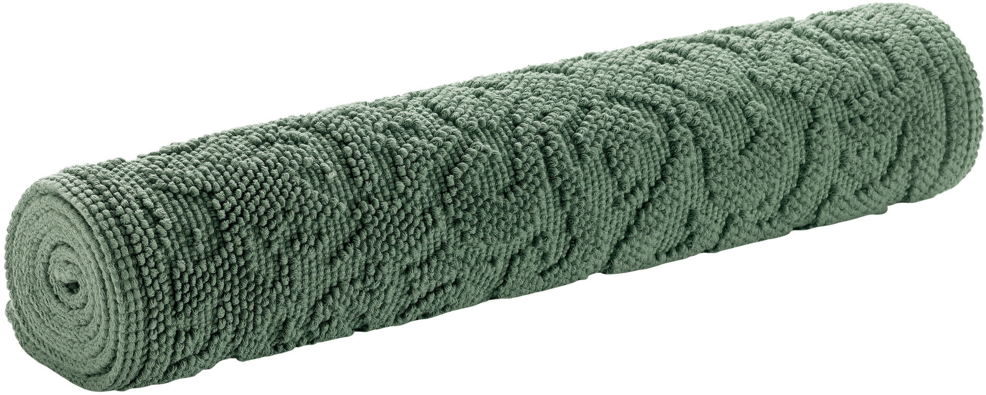 tappeto da bagno gilda timo, colore timo, taglia 54 x 110. vista dall’alto del tappeto da bagno su sfondo bianco